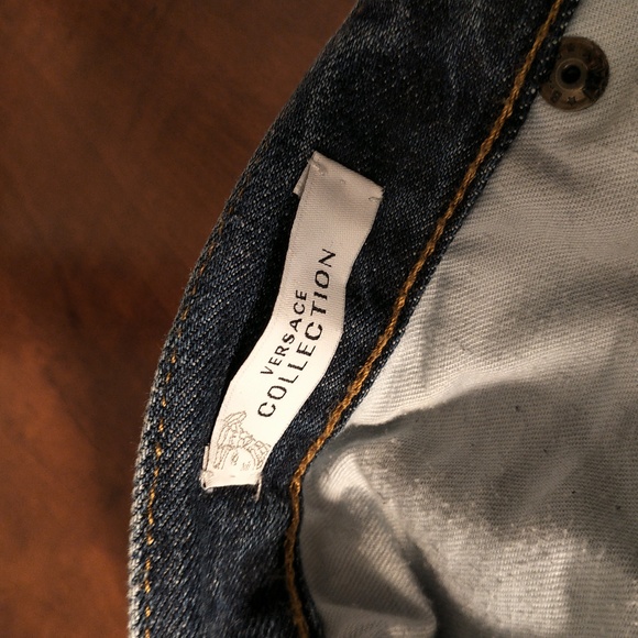 Versace collection men's , dark wash, zipper fly, regular fit - Picture 6 of 11